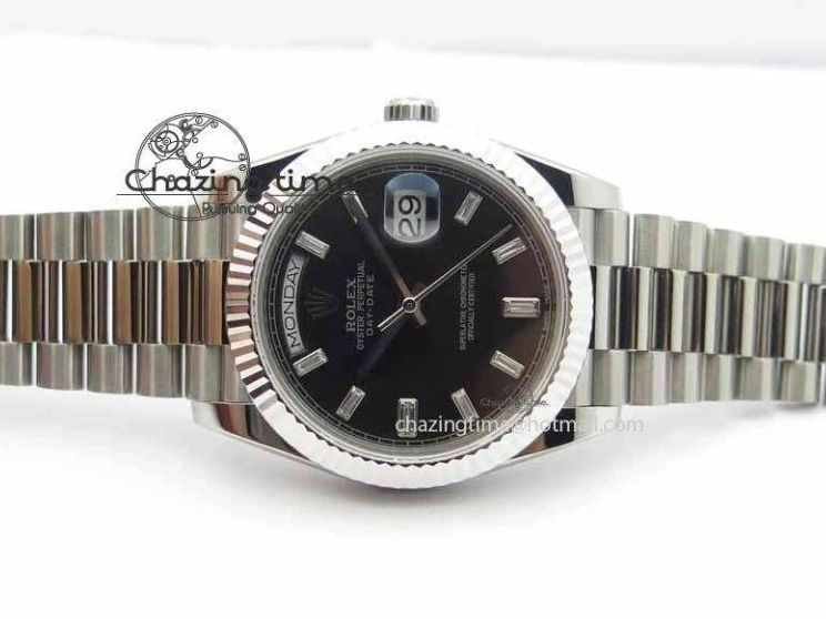 MiroTime 0503 Day Date 40mm SS BP Maker Best Edition Black Dial Diamond Markers On SS Bracelet A Casual 3691